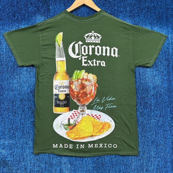 Corona Extra Shrimp Cocktail Made in Mexico Beer Promo Tee M - Picture 1 of 5